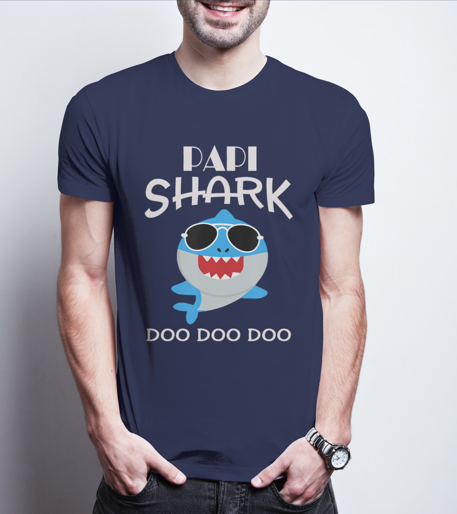 Papi Shark Doo Doo Doo Sunglasses Fun T-Shirt