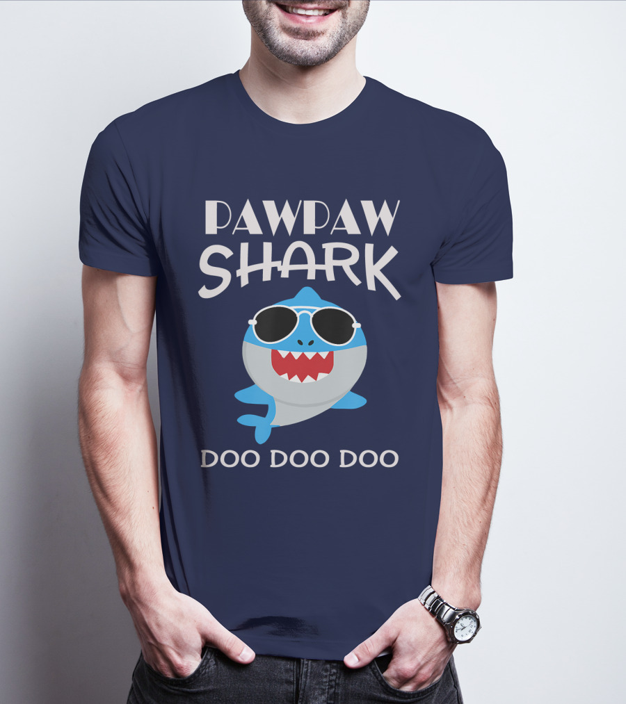 Pawpaw Shark Sunglasses Doo Doo Doo T-Shirt