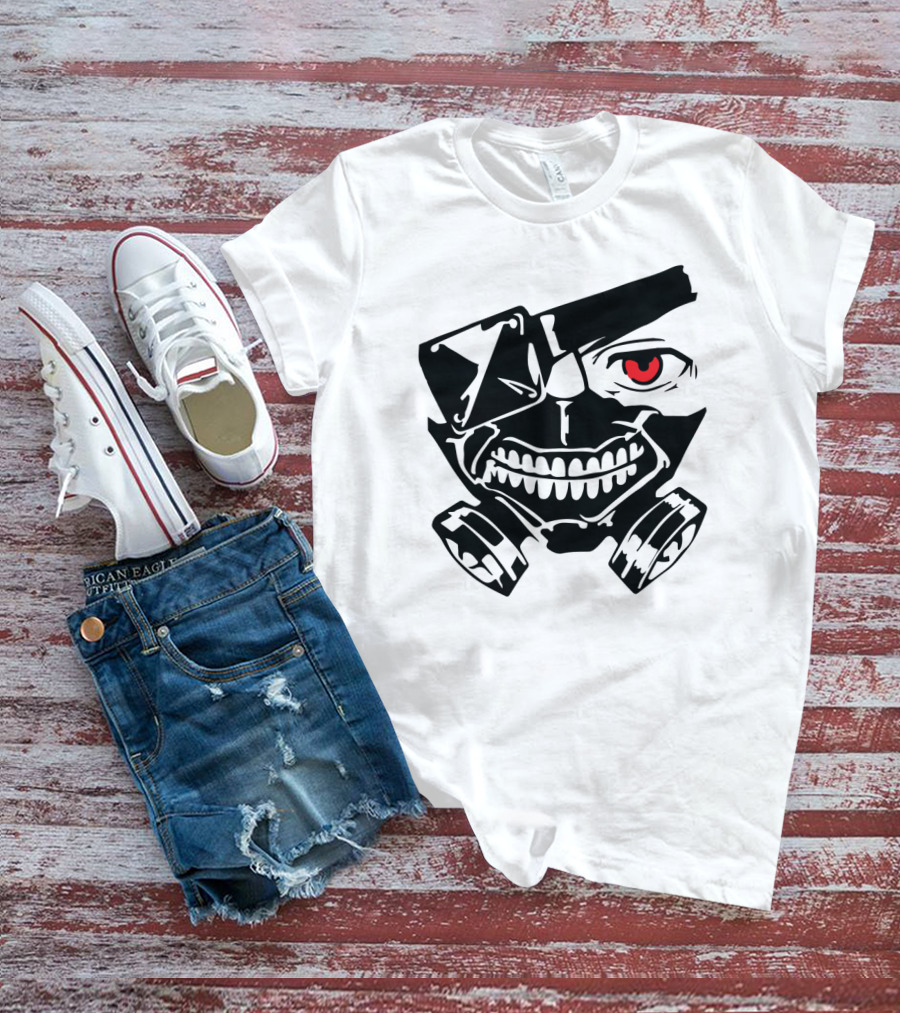 Tokyo Ghoul Kaneki Mask Iconic Anime Fan T-Shirt