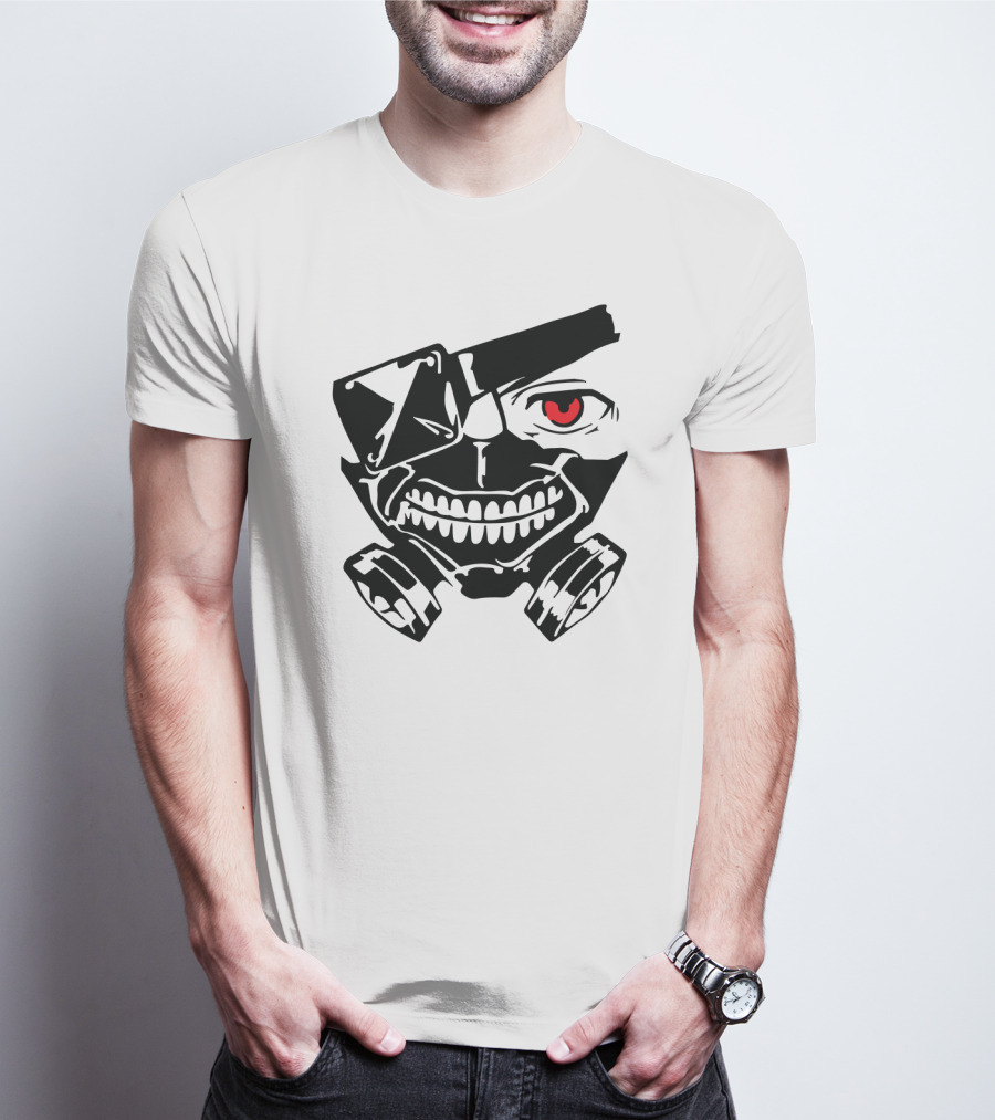 Tokyo Ghoul Kaneki Mask Iconic Anime Fan T-Shirt