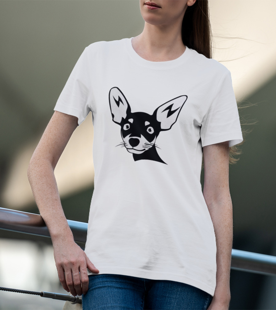 Chihuahua Dog Face Minimalist T-Shirt