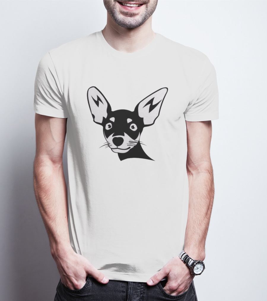 Chihuahua Dog Face Minimalist T-Shirt