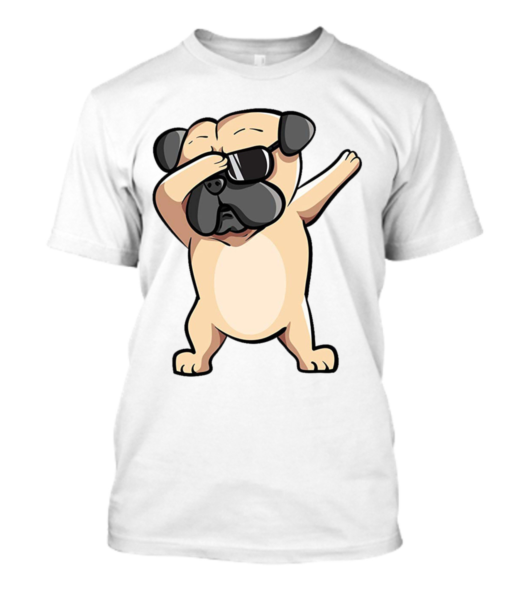 Cool Dabbing Pug With Sunglasses Cute Funny Dog Dab AZP T-Shirt
