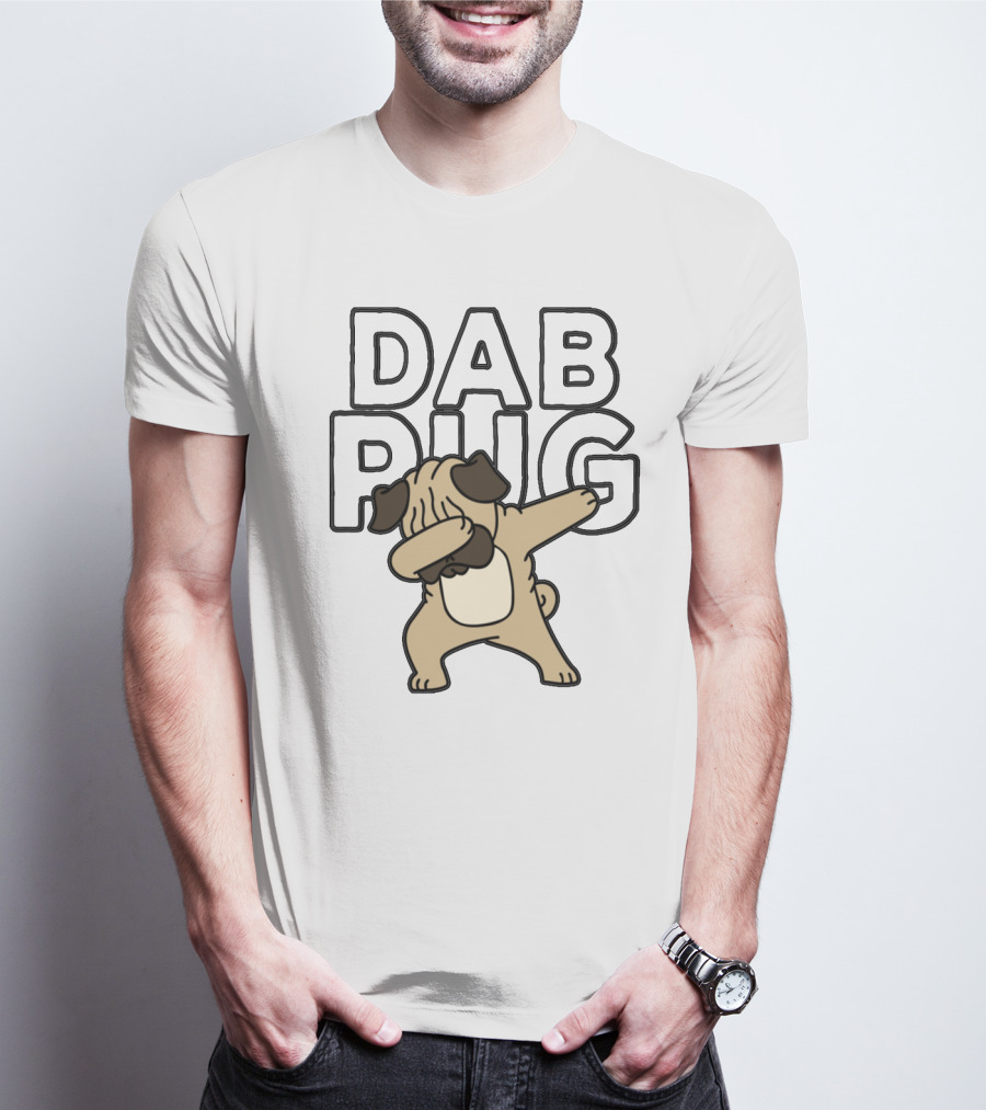 Dabbing Pug Dog Dab Cute Funny Pug Dab T-Shirt