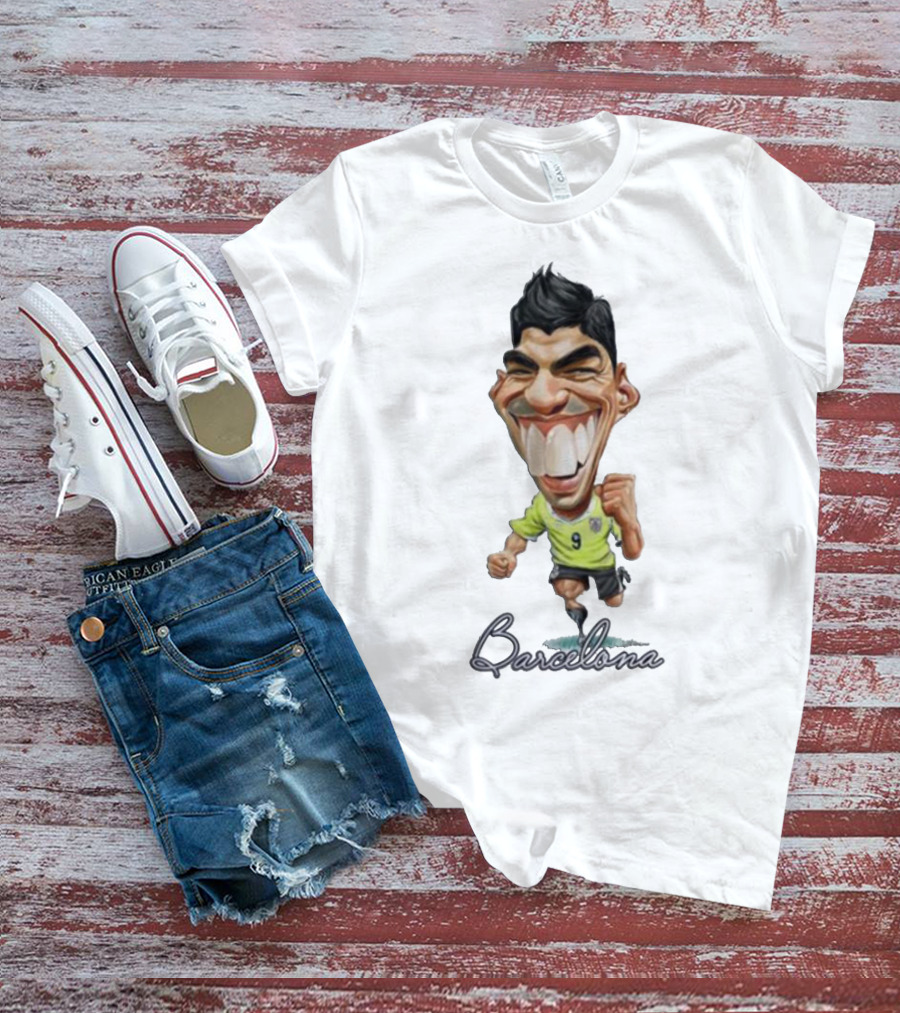 Barcelona Jugadores De Futbol En Caricaturas Número 9 T-Shirt