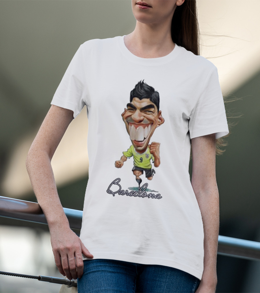 Barcelona Jugadores De Futbol En Caricaturas Número 9 T-Shirt