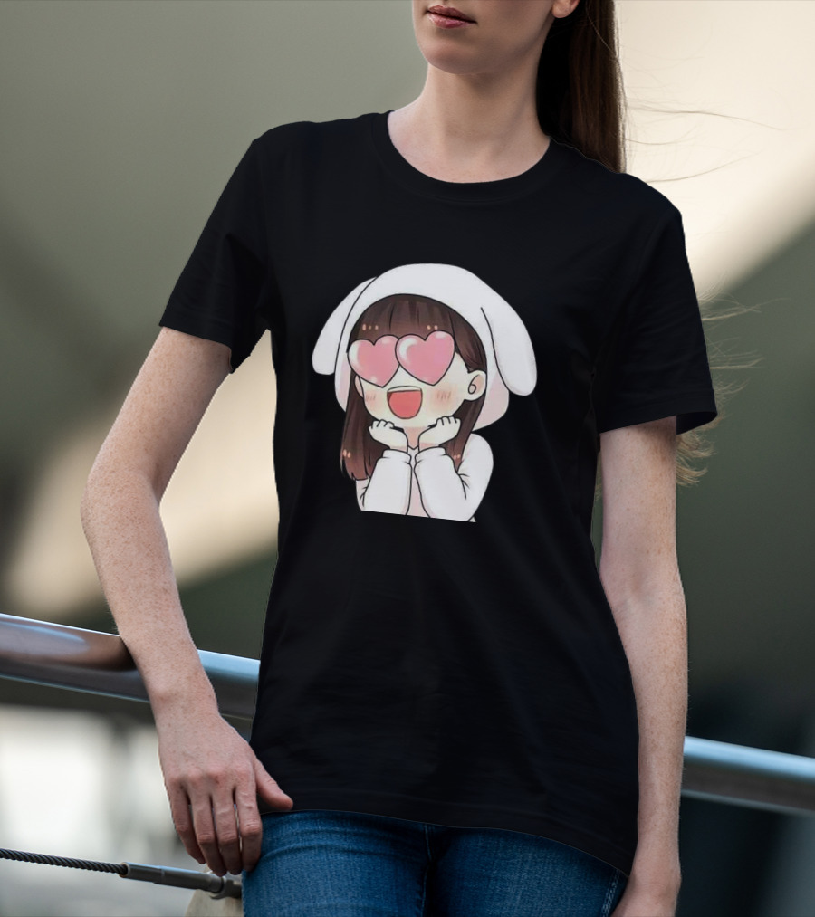 Chibi Totoro My Neighbor Totoro Slim Fit Mens Printed Sale Heart Eyes T-Shirt