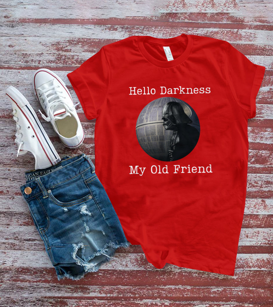 Darth Vader Hello Darkness My Old Friend Death Star T-Shirt