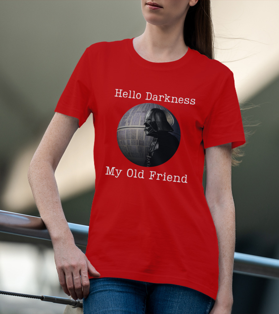 Darth Vader Hello Darkness My Old Friend Death Star T-Shirt