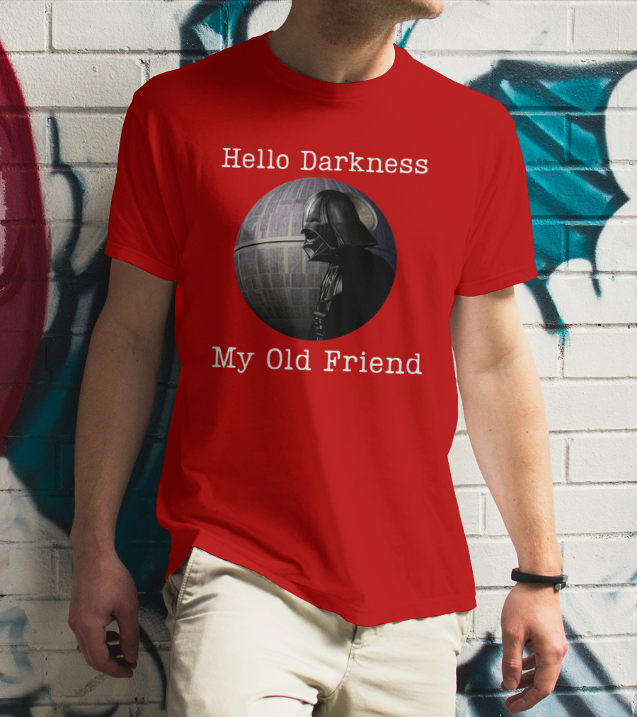 Darth Vader Hello Darkness My Old Friend Death Star T-Shirt