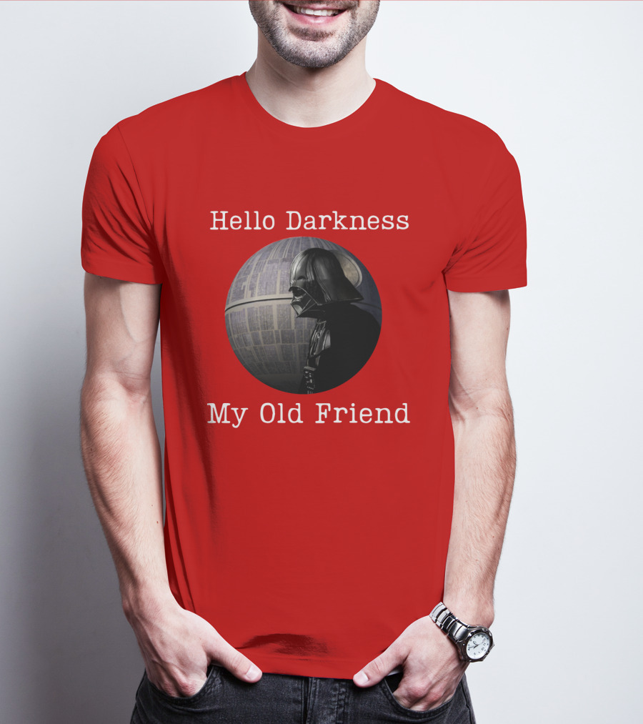 Darth Vader Hello Darkness My Old Friend Death Star T-Shirt
