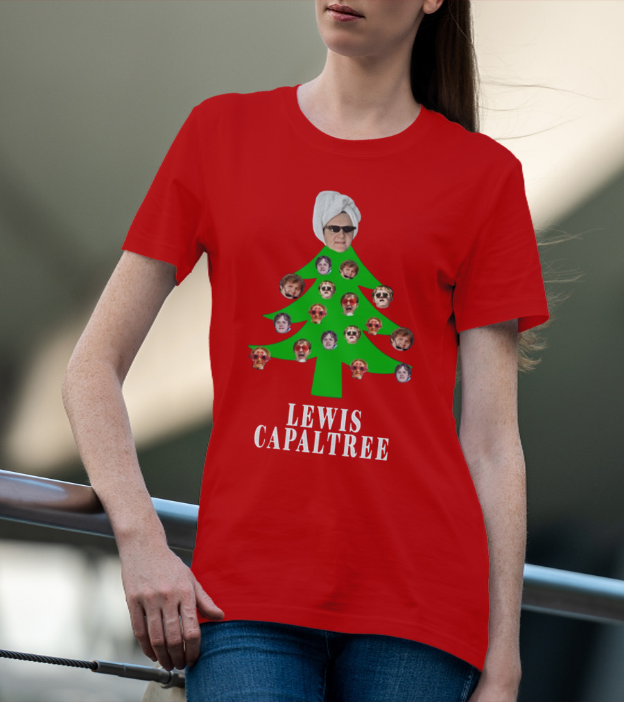 Lewis Capaltree Christmas Tree Face Collage Jumper T-Shirt