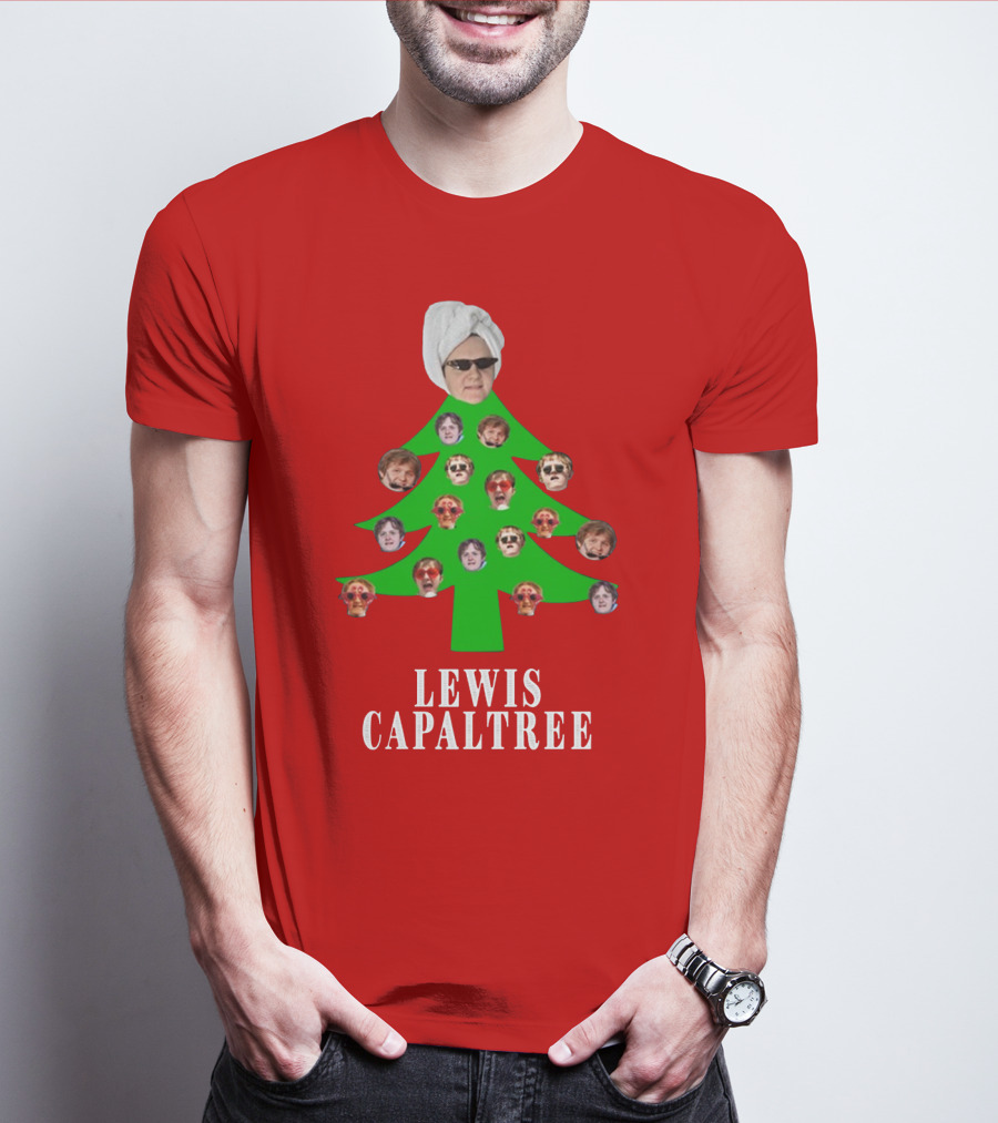 Lewis Capaltree Christmas Tree Face Collage Jumper T-Shirt