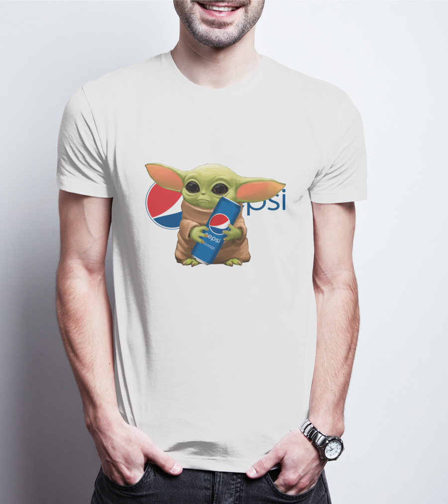 Baby Yoda Holding Pepsi Can With Pepsi T-Shirt