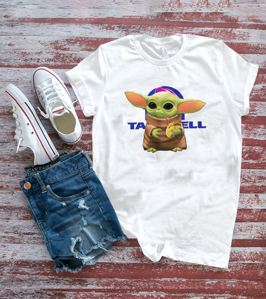 Baby Yoda Holding Taco Bell Taco T-Shirt