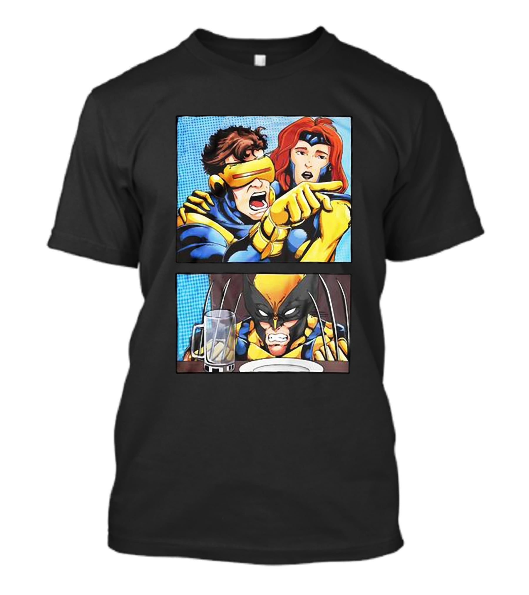 Cyclops And Jean Grey Arguing With Wolverine Meme T-Shirt