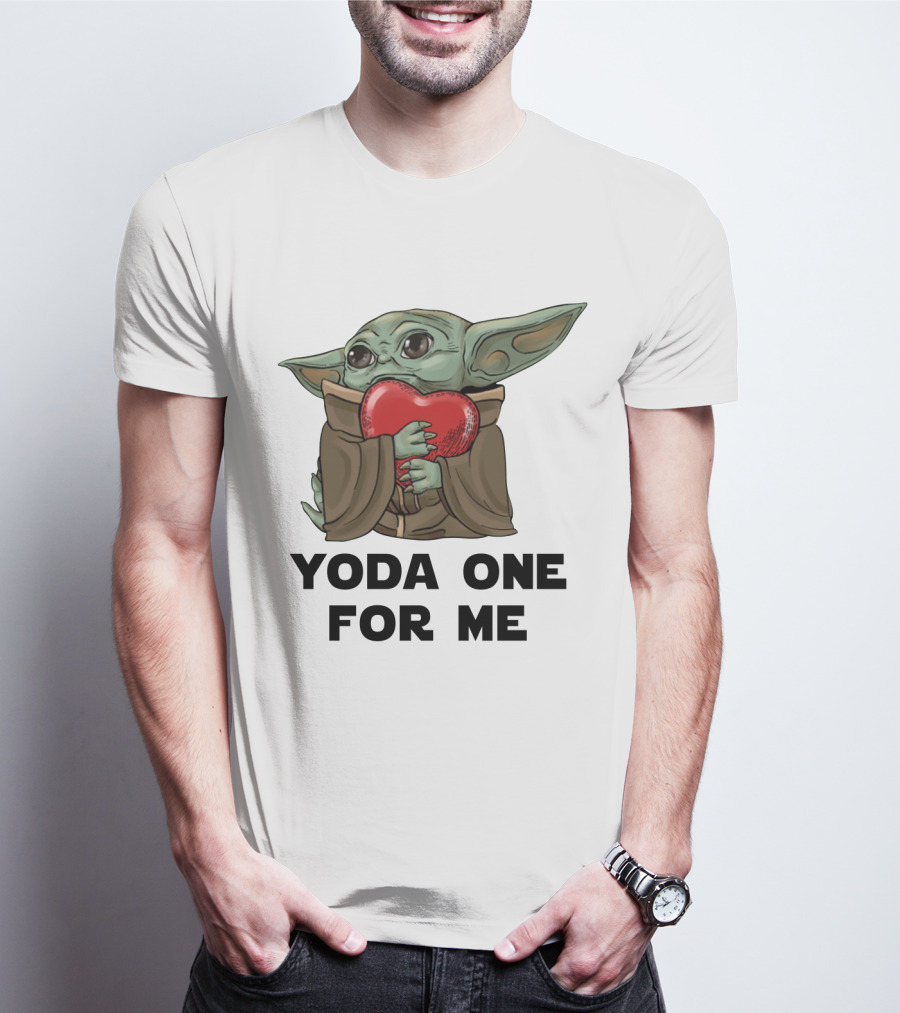 Yoda One For Me Baby Yoda Hug Heart T-Shirt