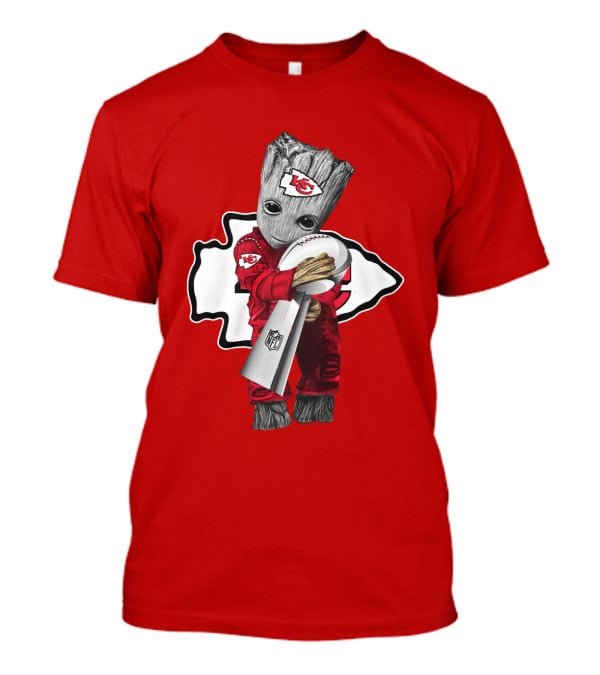 Chiefs Groot Embrace Vince Lombardi Trophy NFL T-Shirt