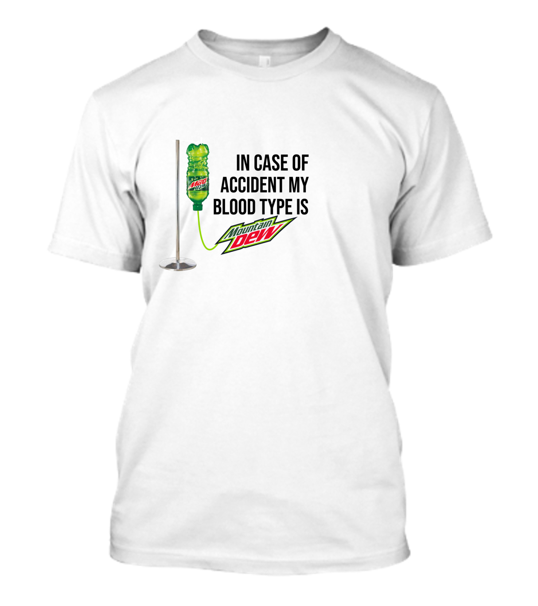 Blood Type IV Mountain Dew Emergency Kit T-Shirt
