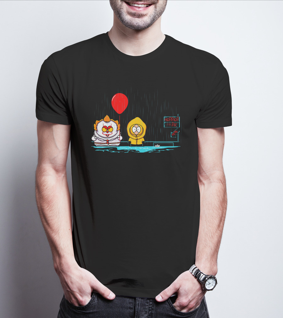 Pennywise IT Horror Park Here Rain Balloon Georgie T-Shirt