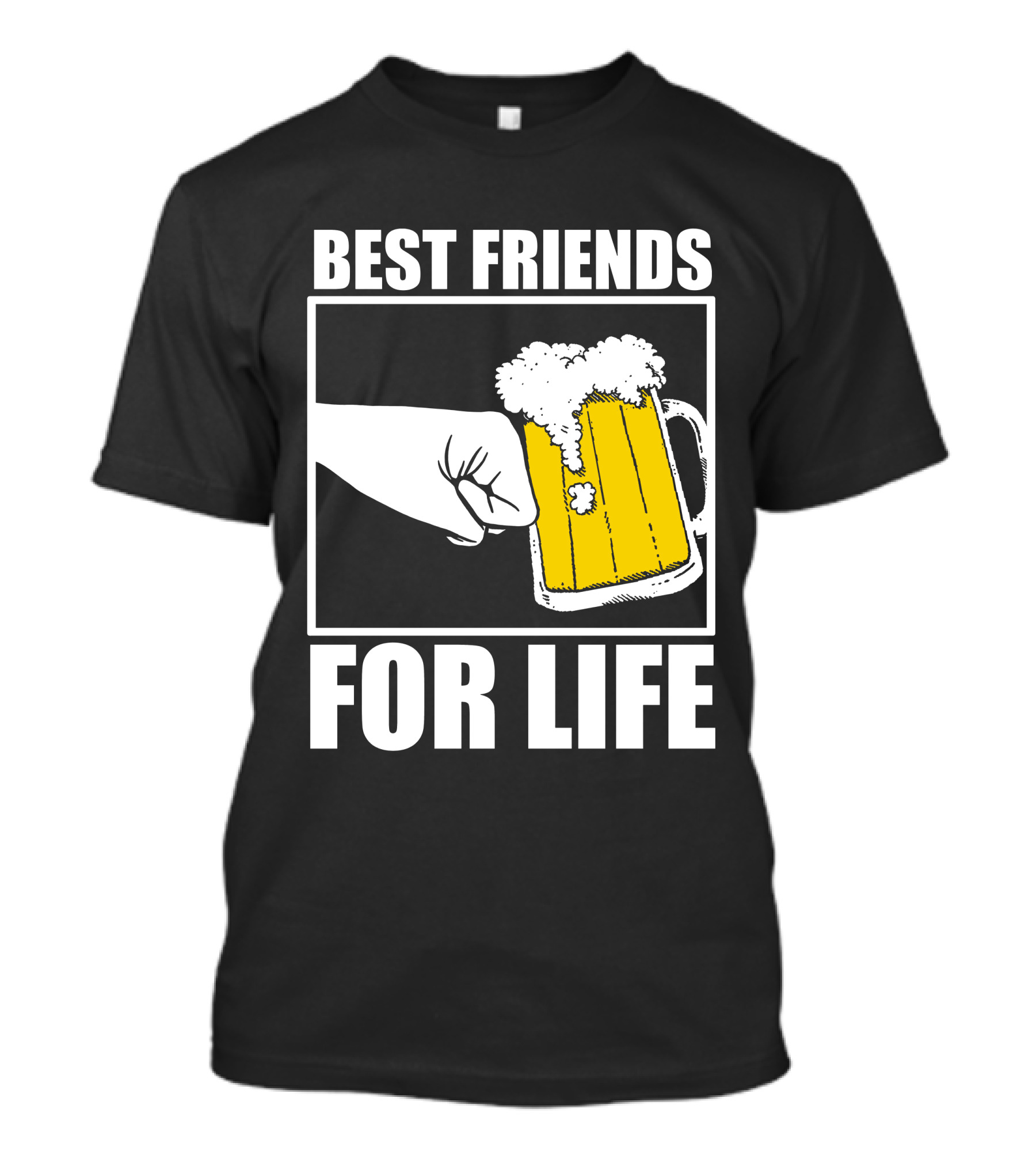 Best Friends For Life Beer Mug Fist Bump T-Shirt