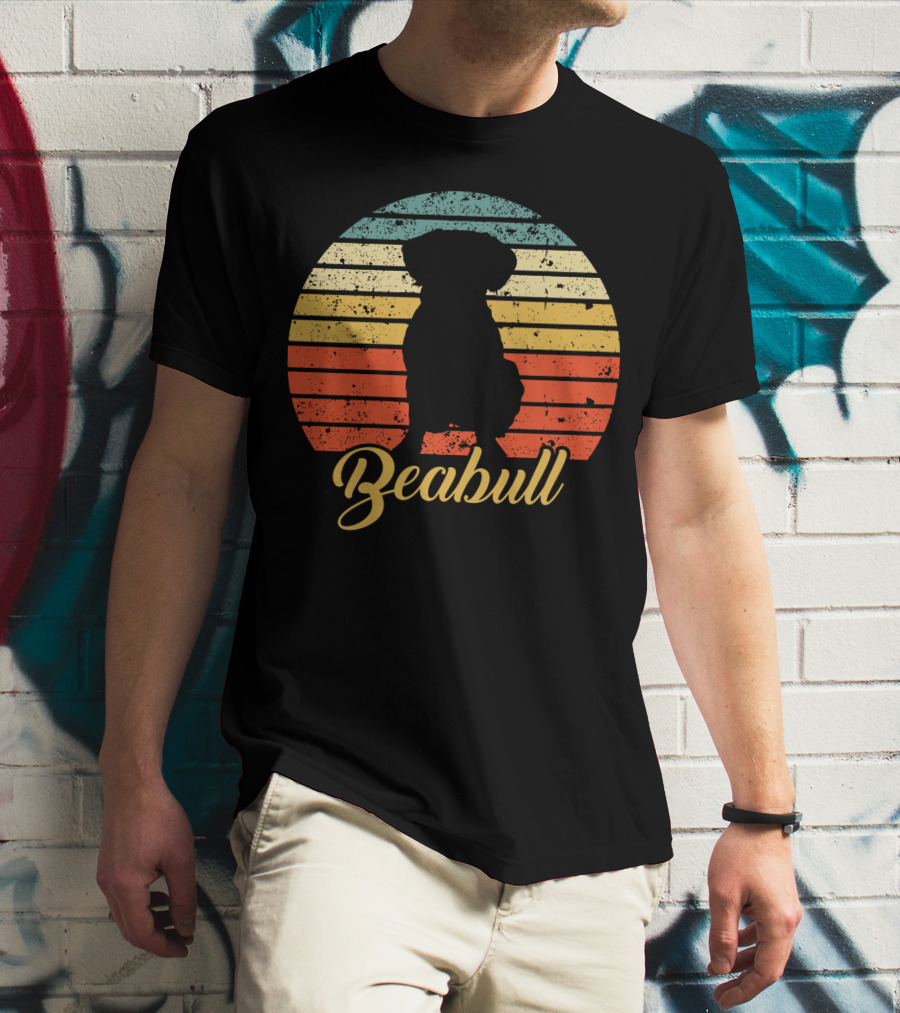 Retro Sunset Beabull T-Shirt
