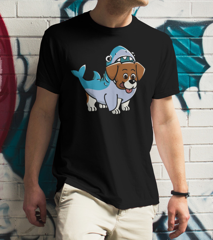 Beagle Shark Costume Hybrid Character T-Shirt