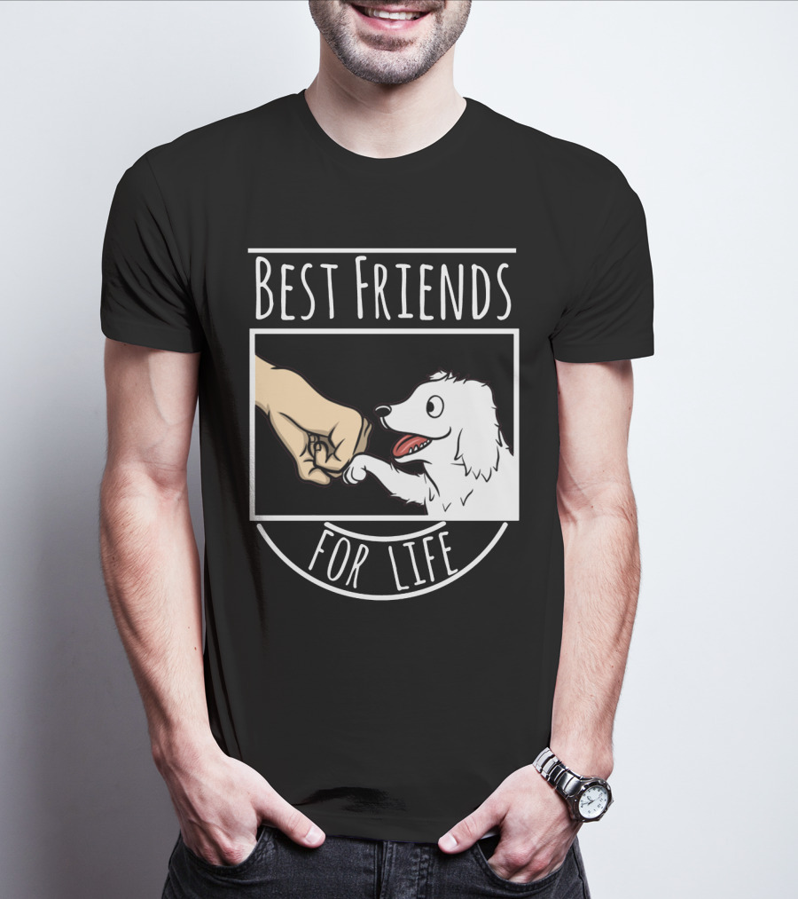 BEST FRIENDS FOR LIFE GREAT PYRENEES PUPPY AND FIST BUMP LOYALTY T-Shirt