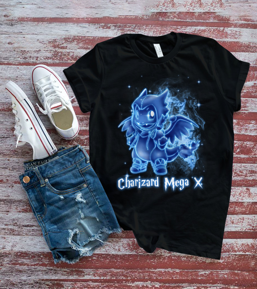 Charizard Mega X Pokemon Patronus T-Shirt