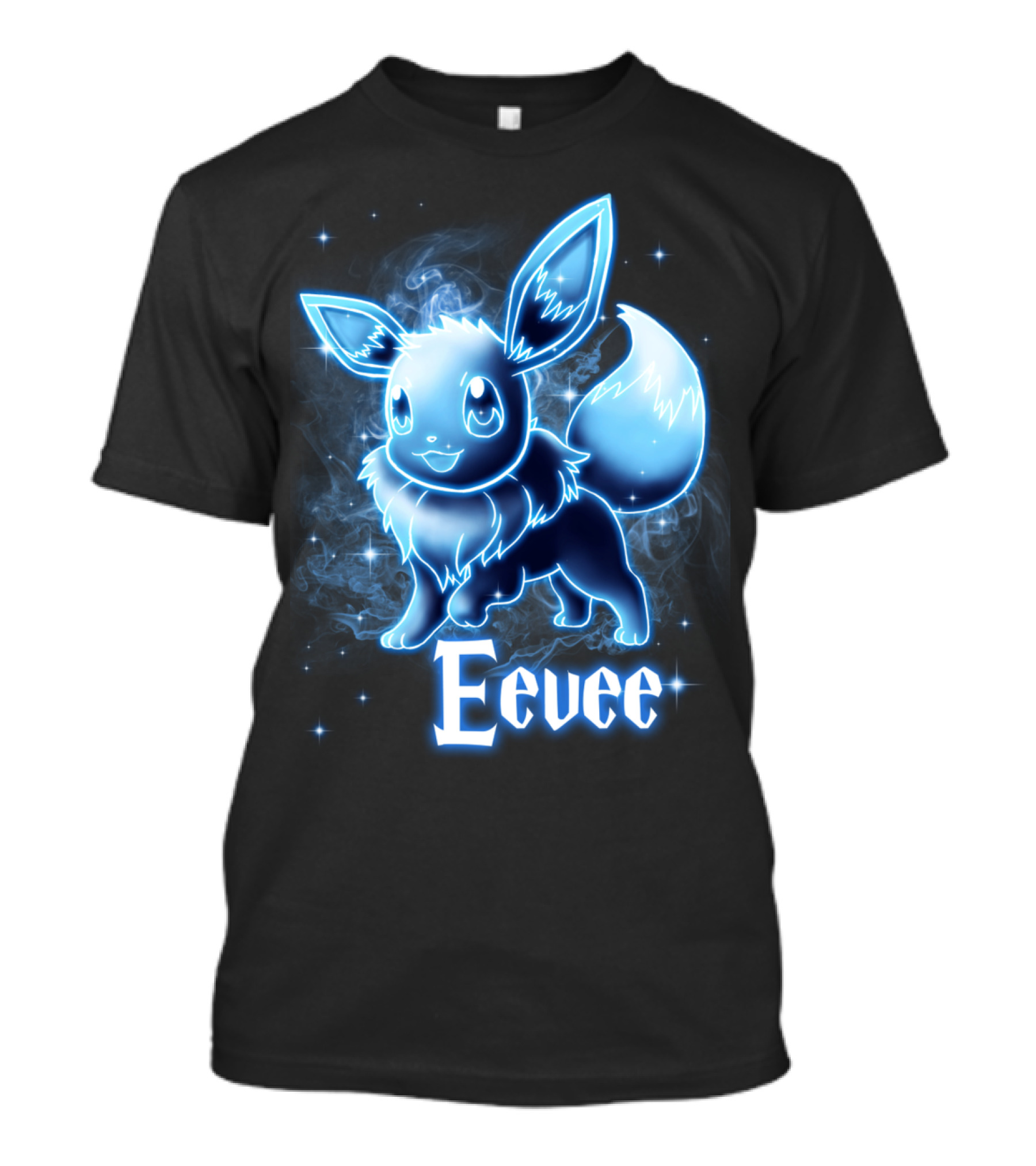 Eevee Pokemon Patronus Neon Glow Effect T-Shirt
