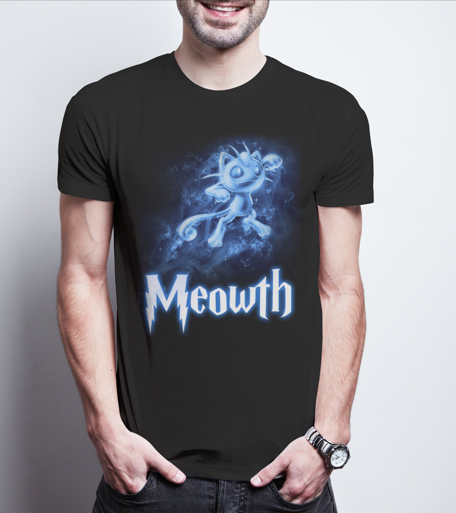 Meowth Pokemon Wizardry Aura T-Shirt