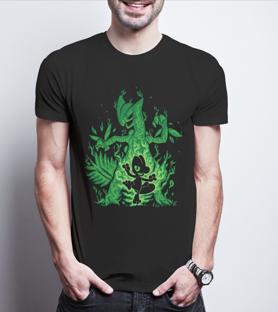 EVOLUTION POKEMON TREECKO TO SCEPTILE TRANSFORMATION T-Shirt