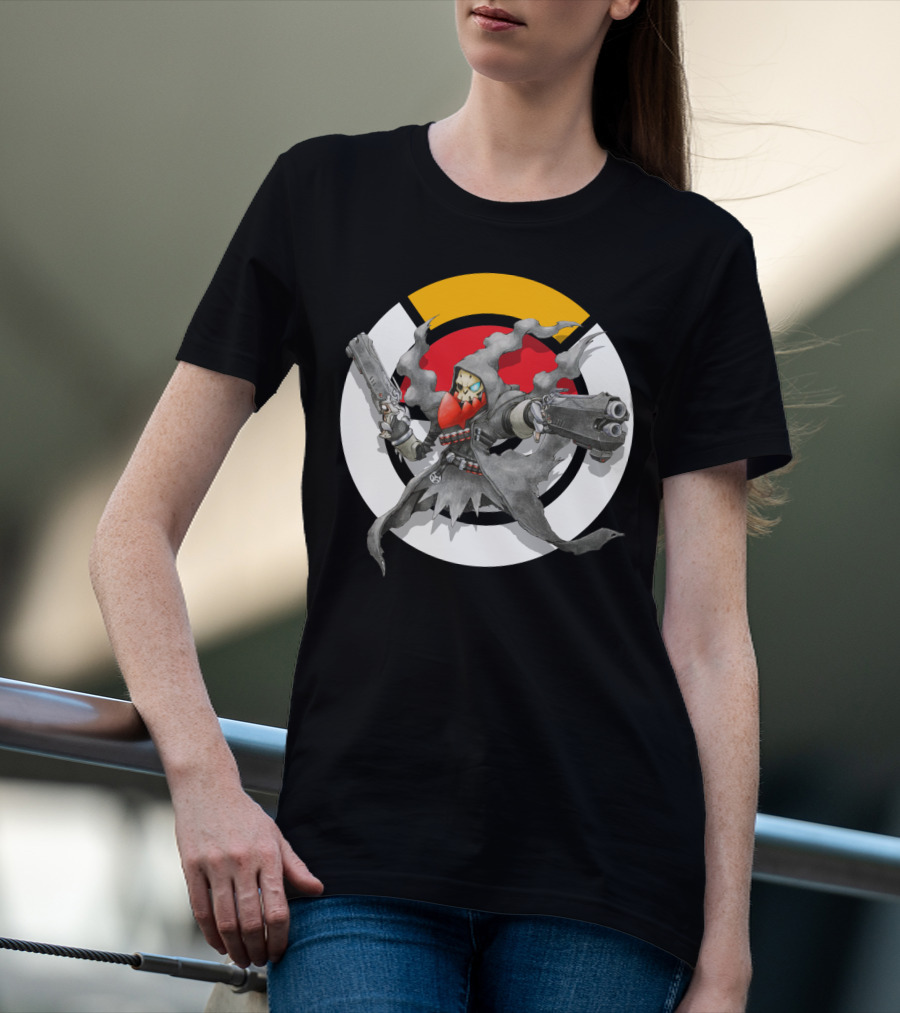 POKEMON DARKRAI REAPER GUNS CIRCLE SYMBOL CROSSOVER T-Shirt