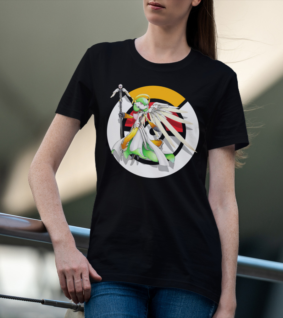 POKEMON OVERWATCH GARDEVOIR MERCY CROSSOVER T-Shirt