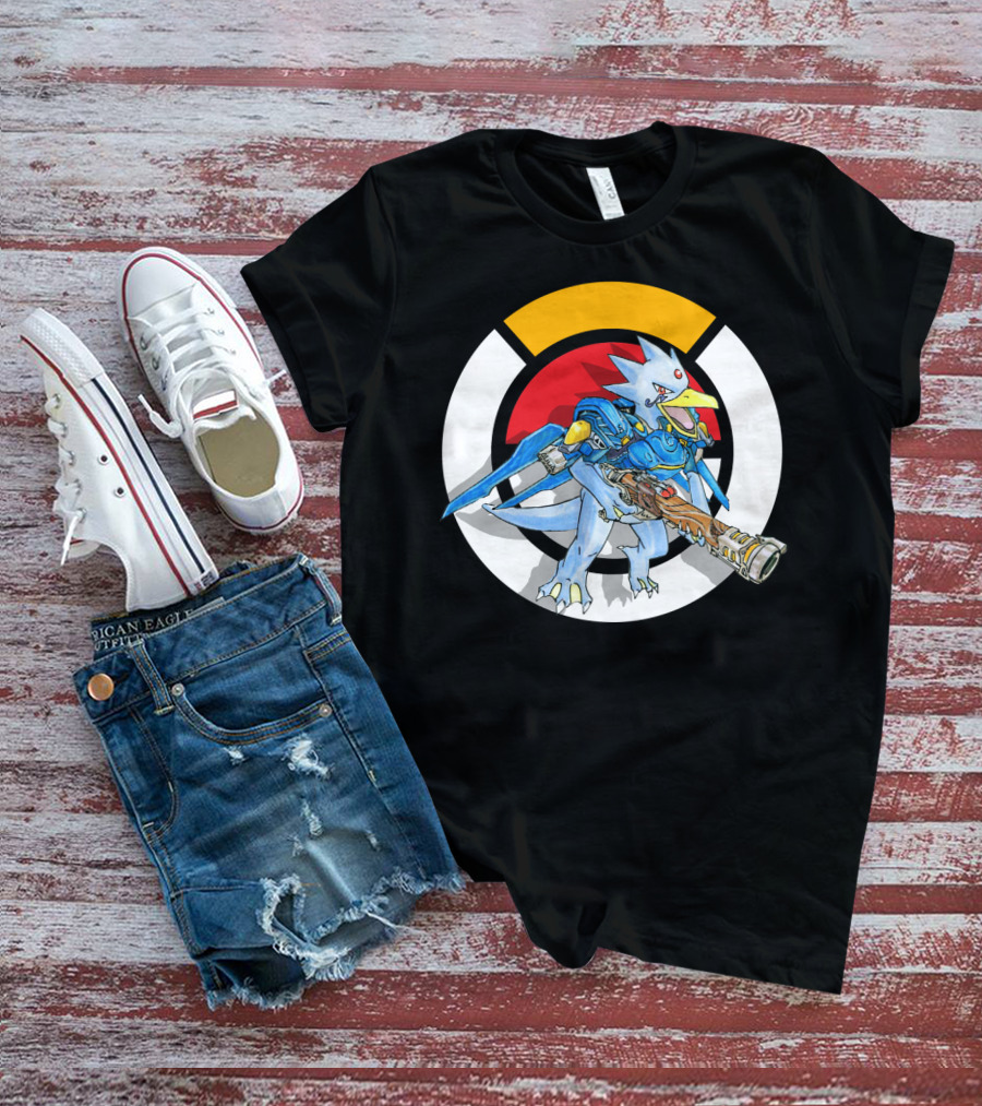 POKEMON X OVERWATCH GOLDUCK X PHARAH Crossover T-Shirt