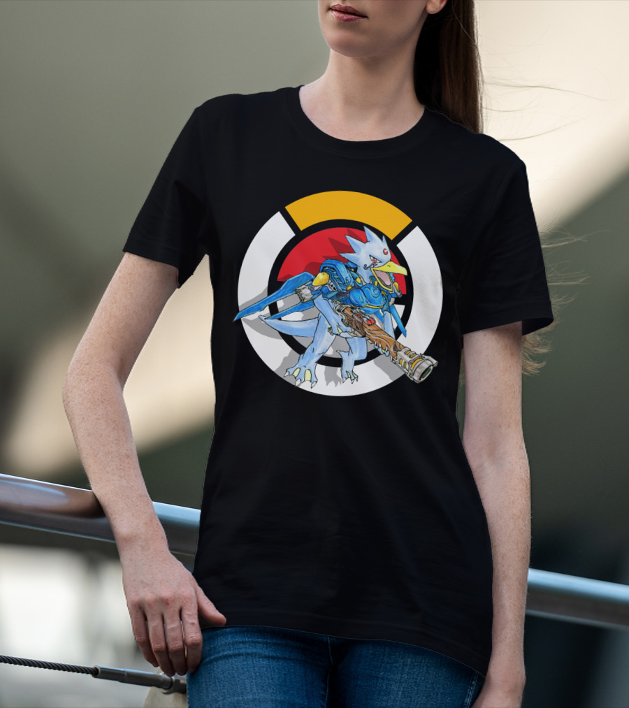 POKEMON X OVERWATCH GOLDUCK X PHARAH Crossover T-Shirt