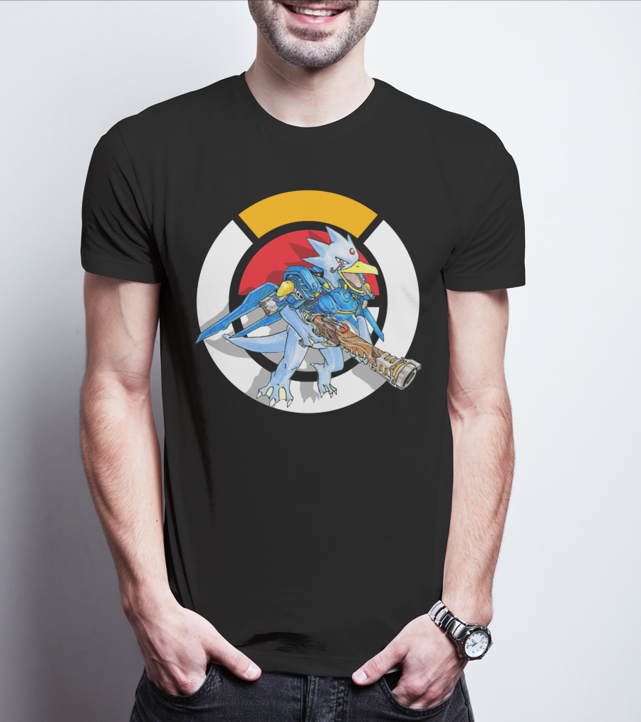 POKEMON X OVERWATCH GOLDUCK X PHARAH Crossover T-Shirt