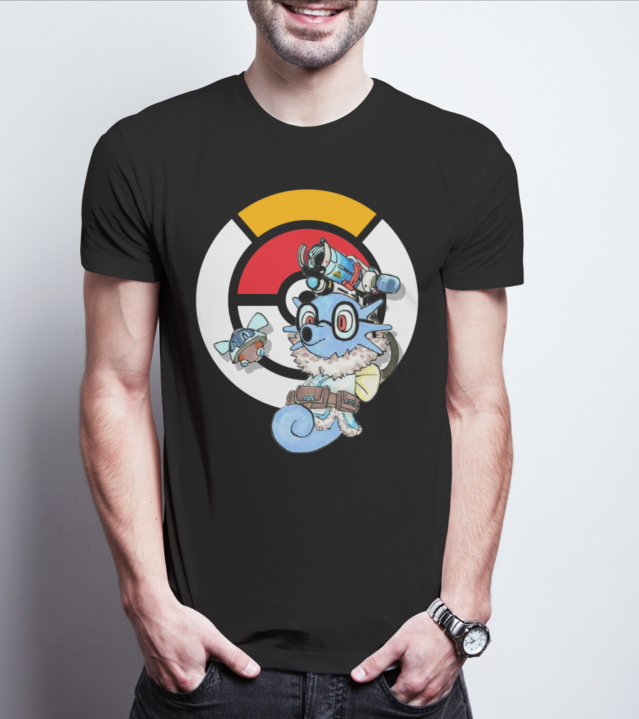 POKEMON X HORSEA MAY Crossover With Hat Glasses Backpack And Poké Ball T-Shirt