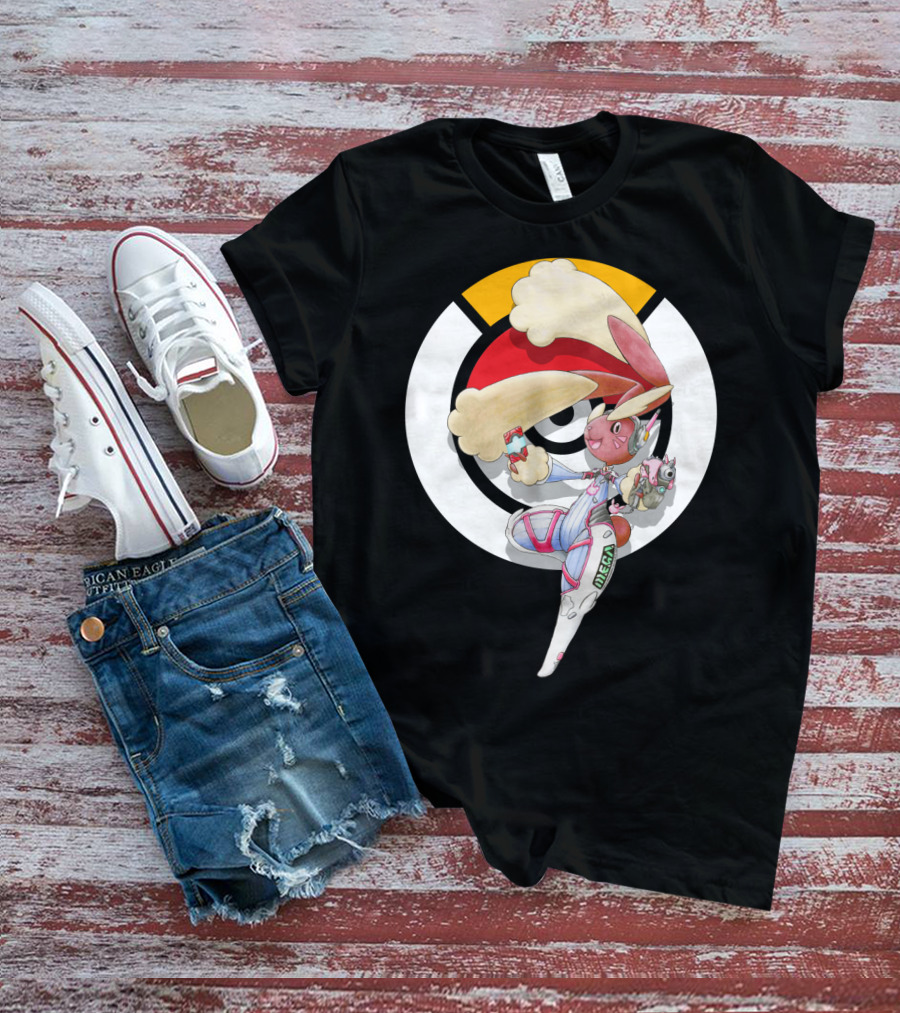 POKEMON X OVERWATCH LOPUNNY D.VA MECHA CROSSOVER T-Shirt