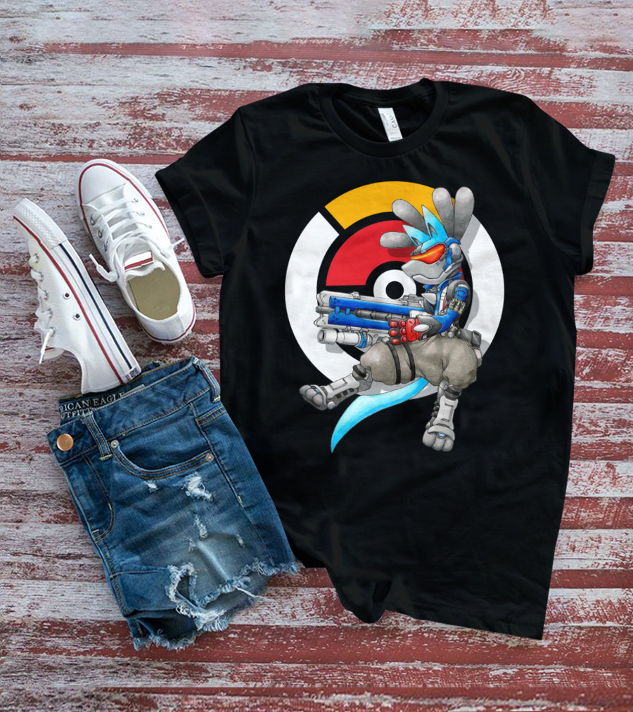 POKEMON X OVERWATCH LUCARIO X SOLDIER T-Shirt