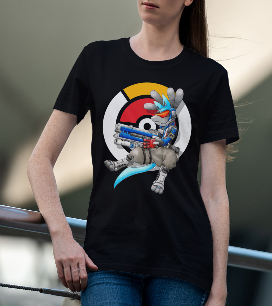 POKEMON X OVERWATCH LUCARIO X SOLDIER T-Shirt