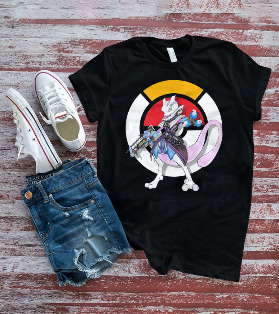 POKEMON X OVERWATCH MEWTWO X SOMBRA ICON MASHUP T-Shirt