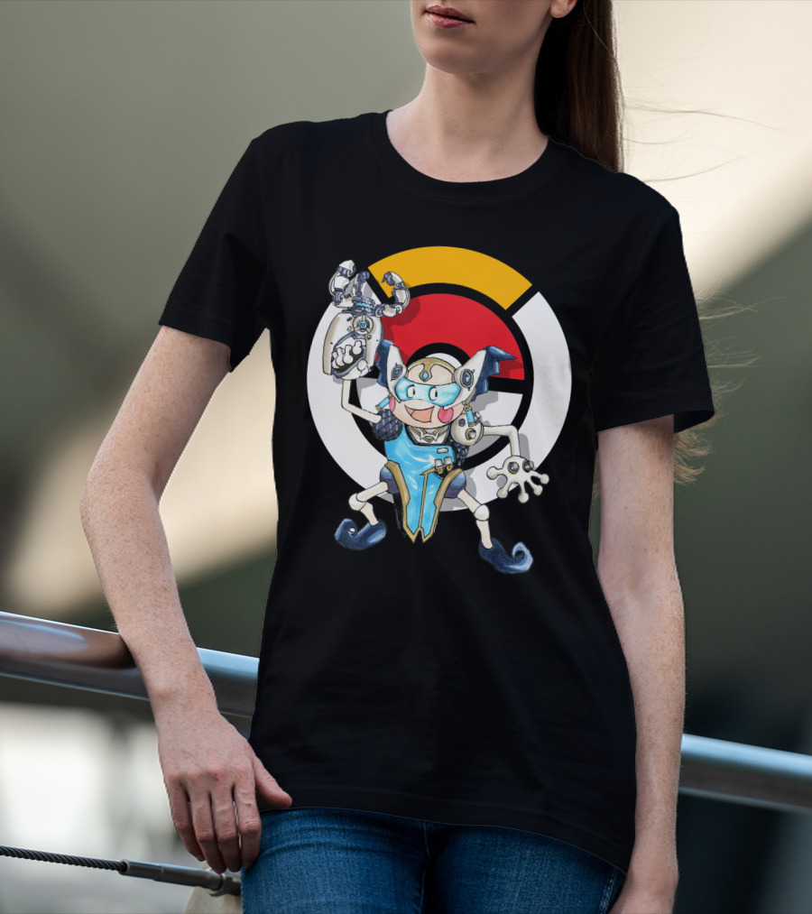 Pokemon X Over Mr. Mime Crossover With Symmetra T-Shirt