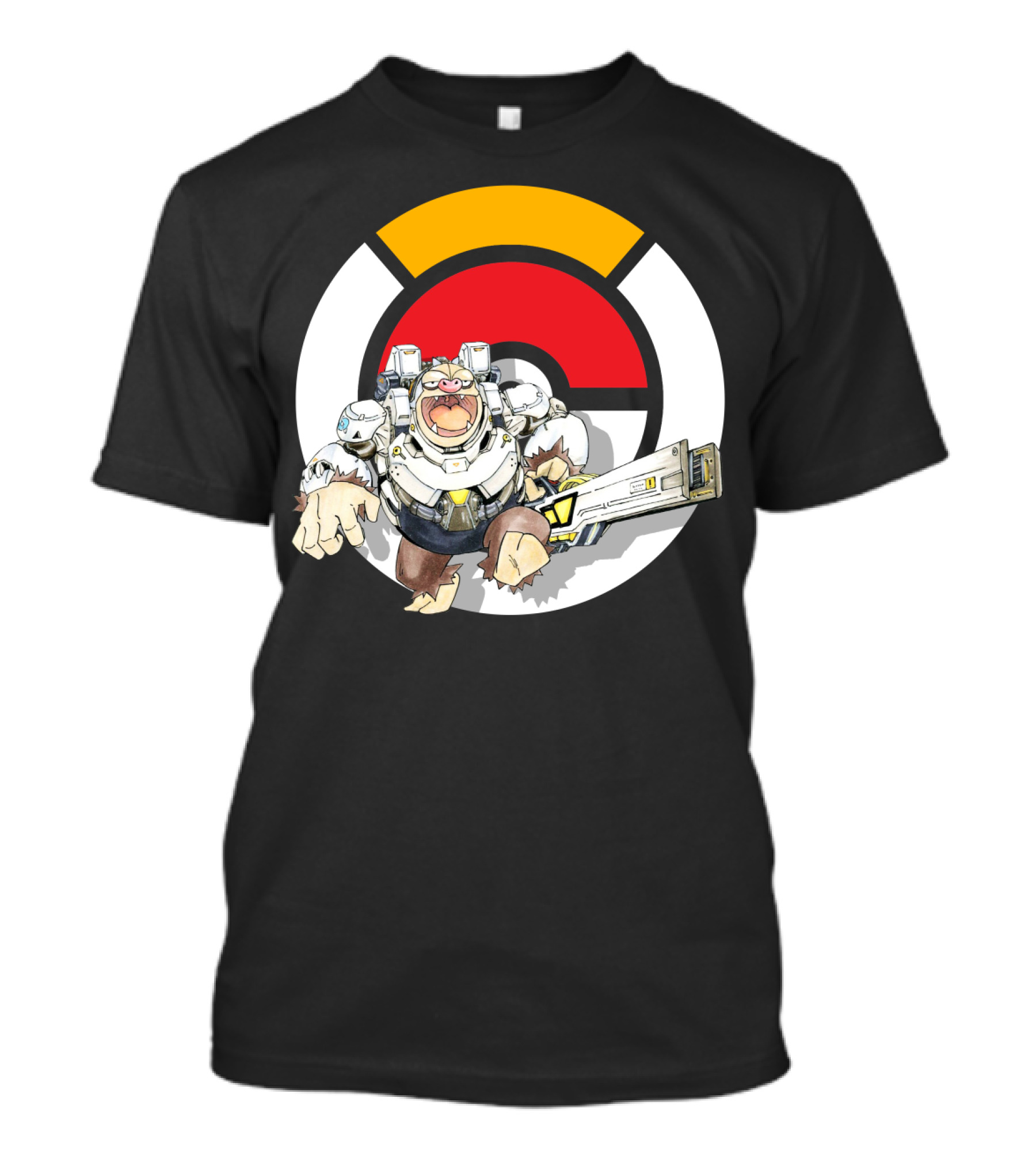 POKEMON X OVERWATCH SLAKING WINSTON Crossover T-Shirt