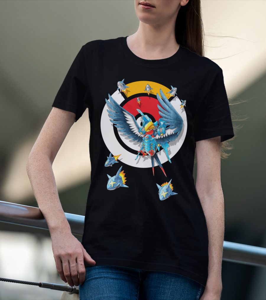 POKEMON SWELLOW PHARAH BATTLE SYMBOLS SHARKS CIRCLE T-Shirt