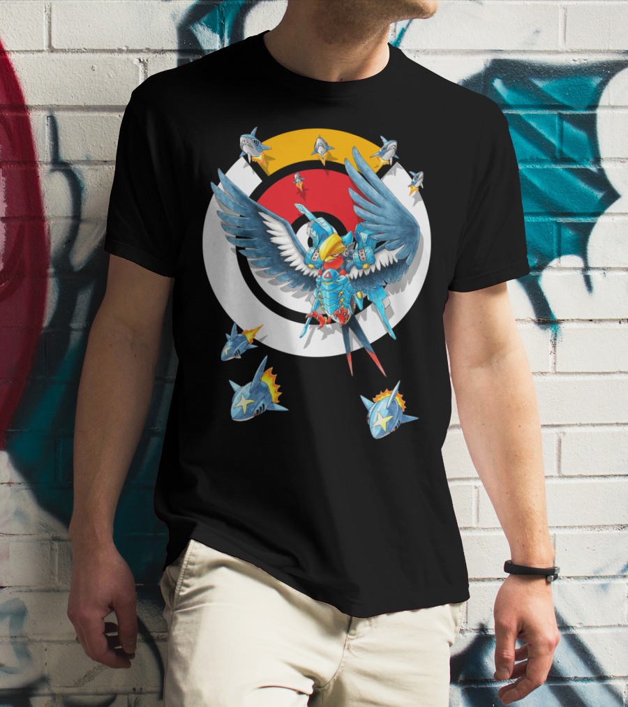 POKEMON SWELLOW PHARAH BATTLE SYMBOLS SHARKS CIRCLE T-Shirt