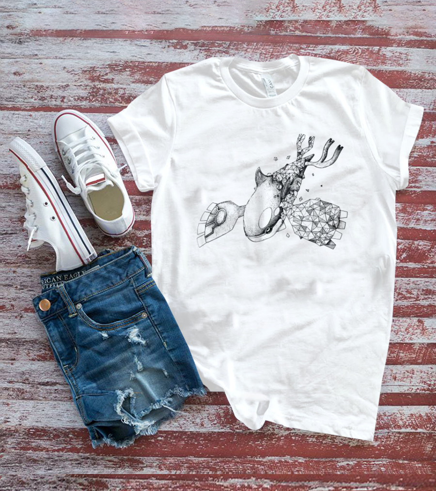 Kyogre Geometric Polygonal Fusion T-Shirt