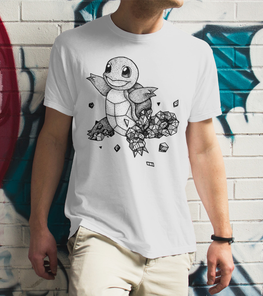 GEOLOGY STYLE SQUIRTLE POLYGONAL T-Shirt