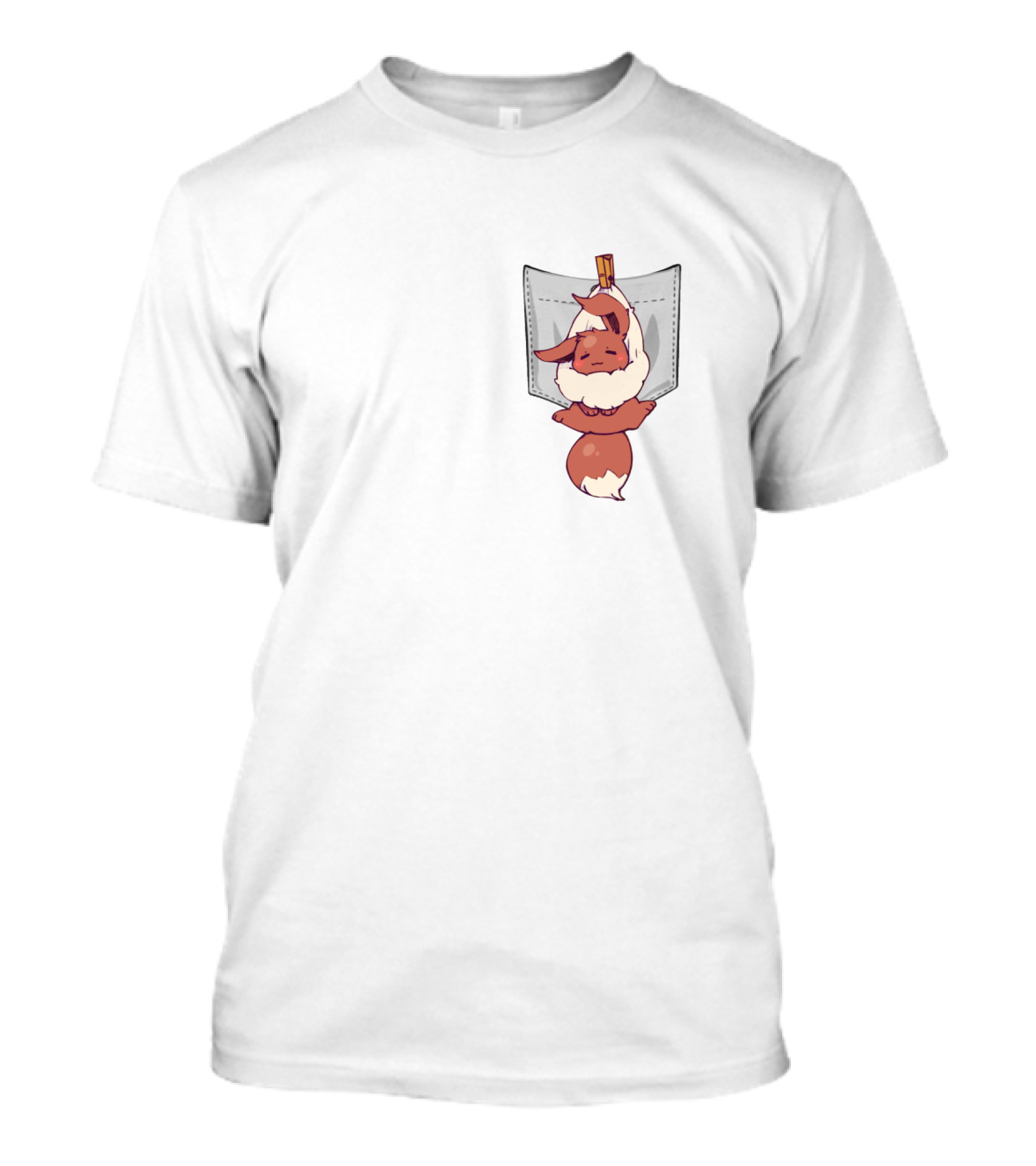 Eevee Pokémon Hanging Cute Pocket T-Shirt