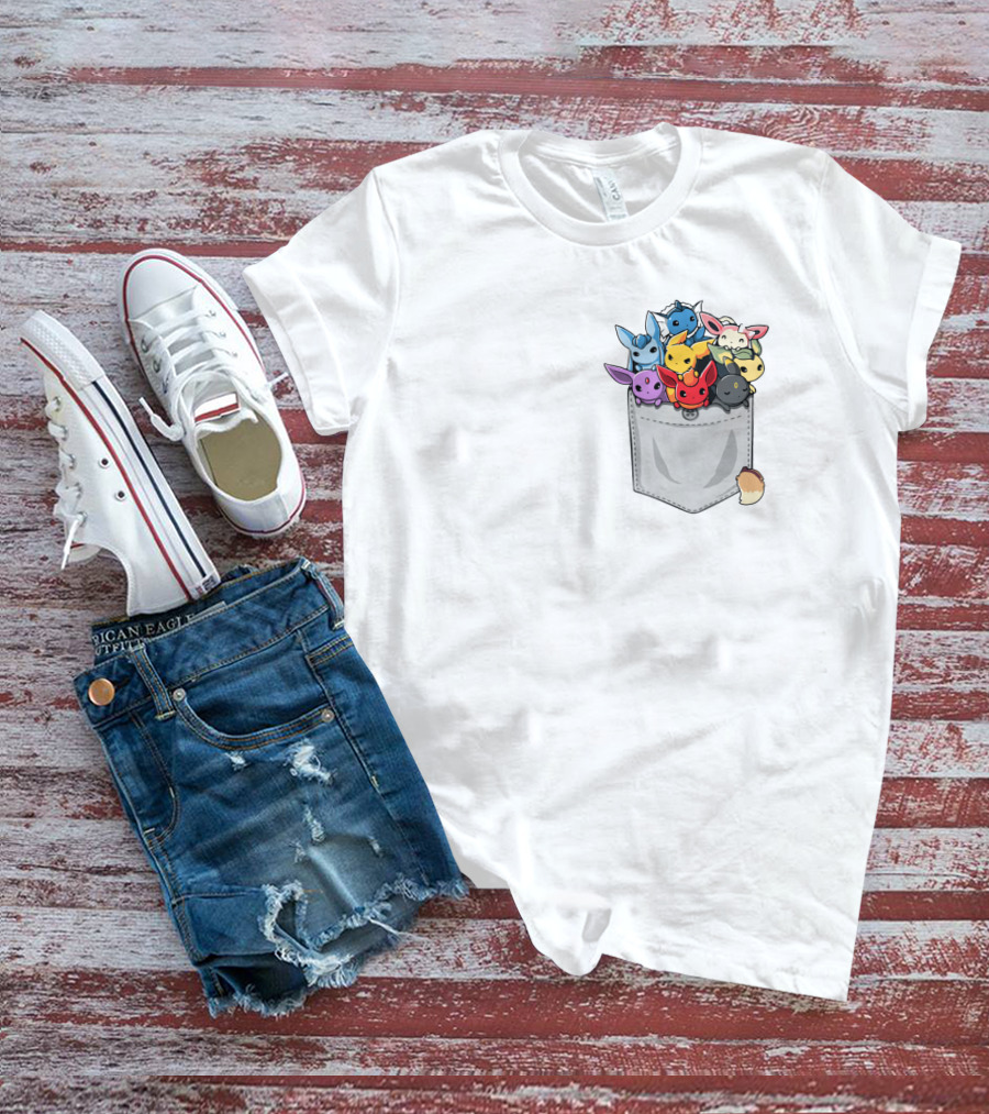 EEVEELUTION POKEMON POCKET CUTE CHARACTER COLLECTION T-Shirt